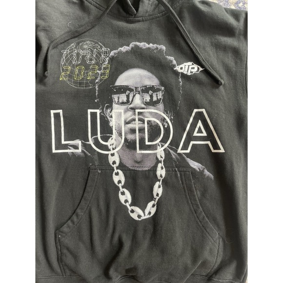 Ludacris Tour 2023 Hoodie Men's M Black Graphic 2-Sided Concert Merch - Picture 1 of 8